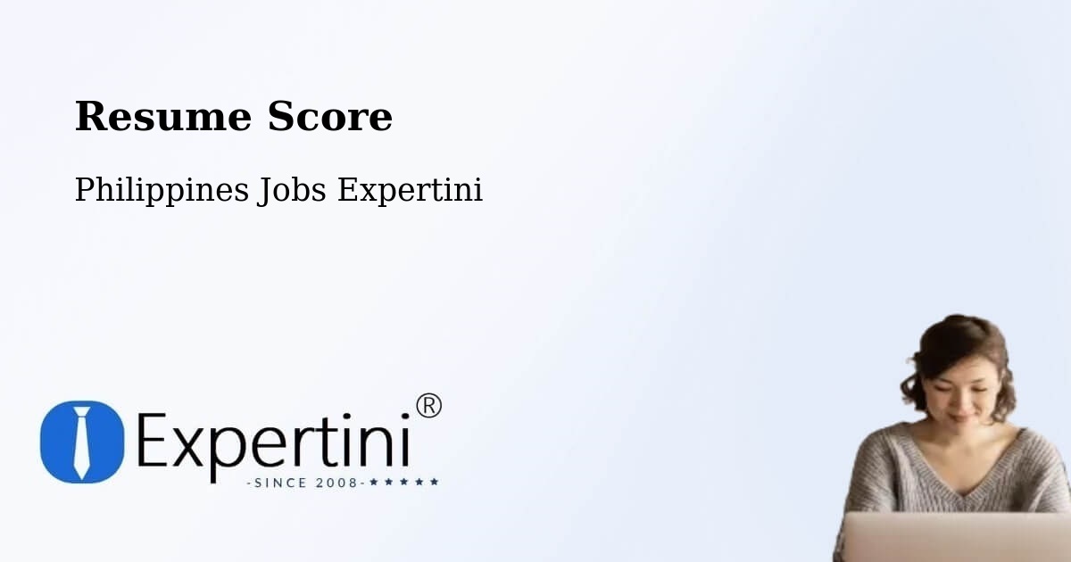 Resume Score & Job Description Match Tool – Cotabato City - Philippines Jobs Expertini
